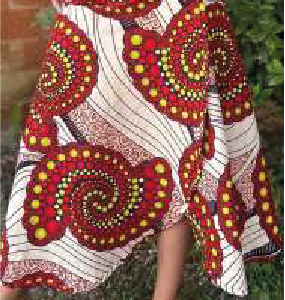 Manjago Skirt estampado caracolas