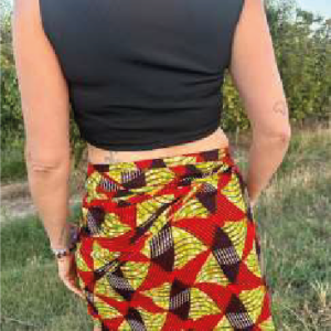 Serahule Skirt en rojo y verde