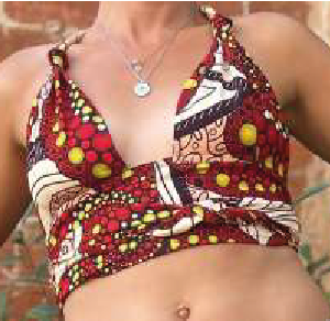 Wolof Top estampado caracolas